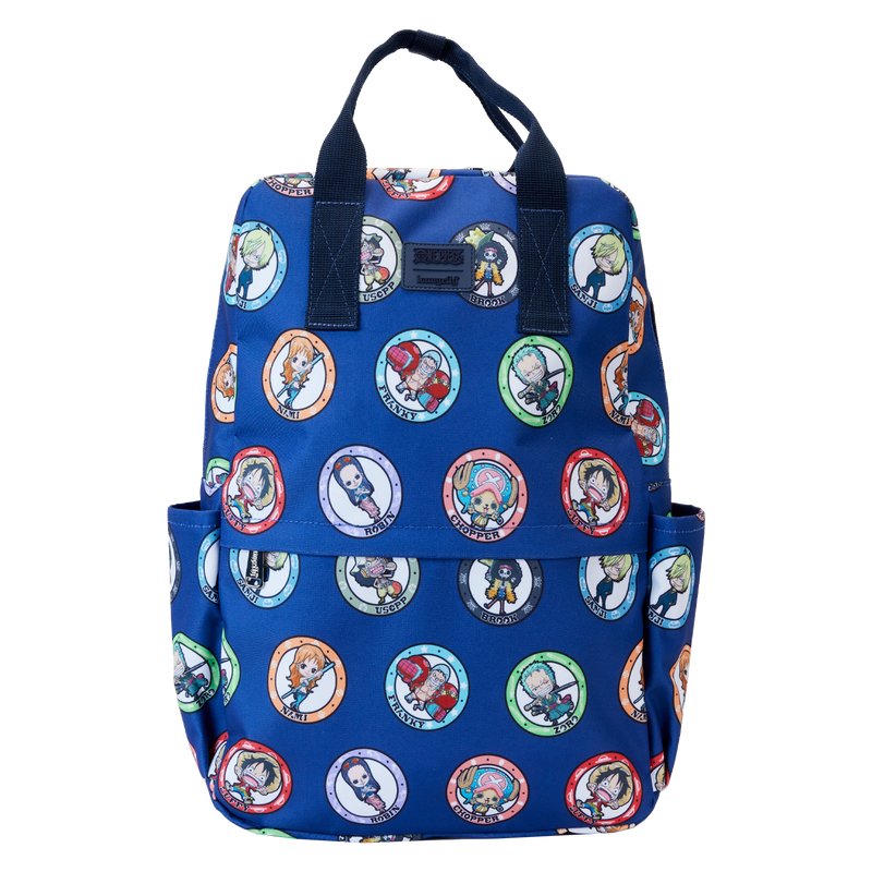 Loungefly Toei One Piece Allover Print Characters Full Size Nylon Backpack - Front