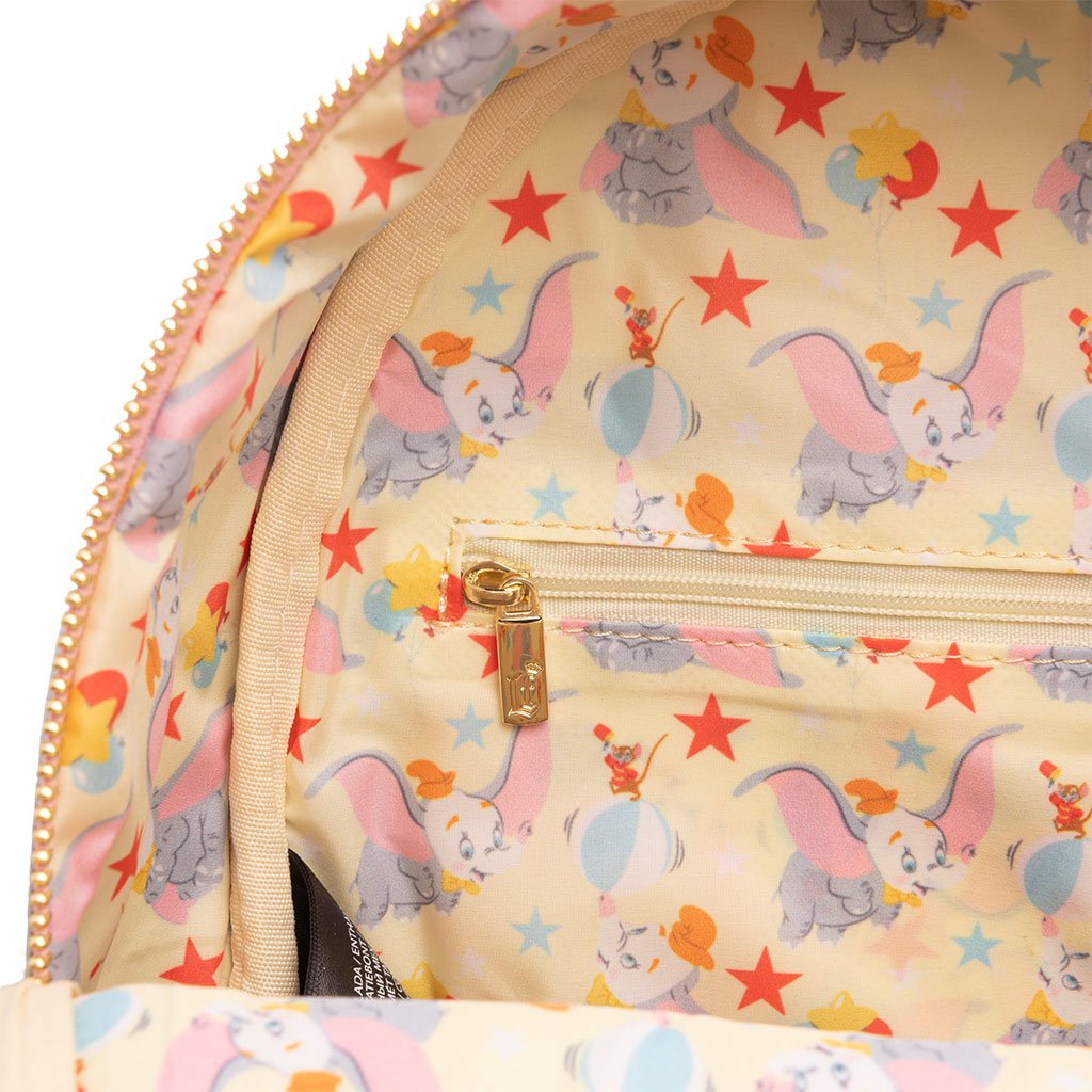 671803413115 - 707 Street Exclusive - Loungefly Disney Clown Dumbo Cosplay Mini Backpack - Interior Lining