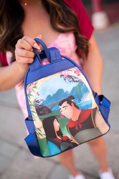 Loungefly Disney Mulan Castle Light Up Mini Backpack - IRL Back