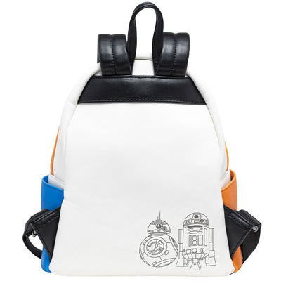 707 Street Exclusive - Loungefly Star Wars R2D2 and BB8 Light Up Cosplay Mini Backpack - Back