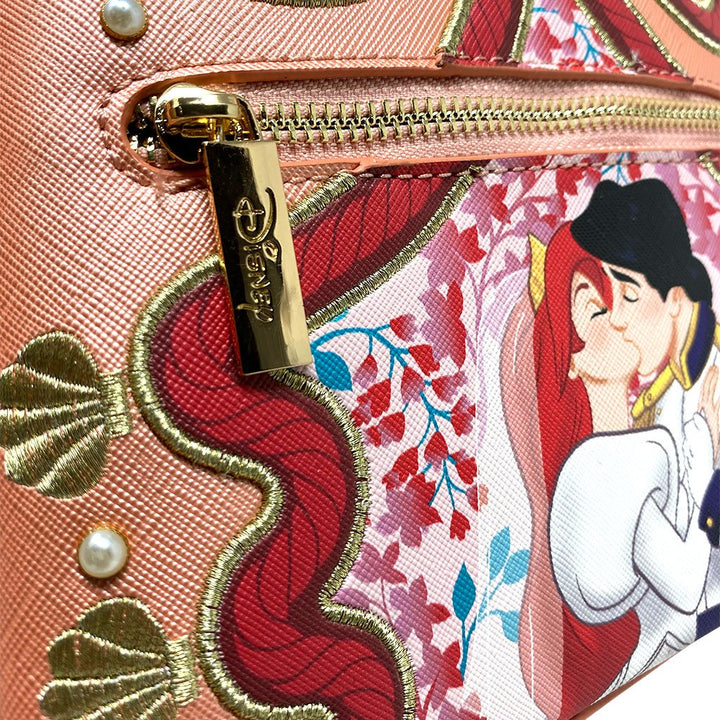 Danielle Nicole Disney The Little Mermaid Ariel &amp; Eric Wedding Mini Backpack - Zipper Pull