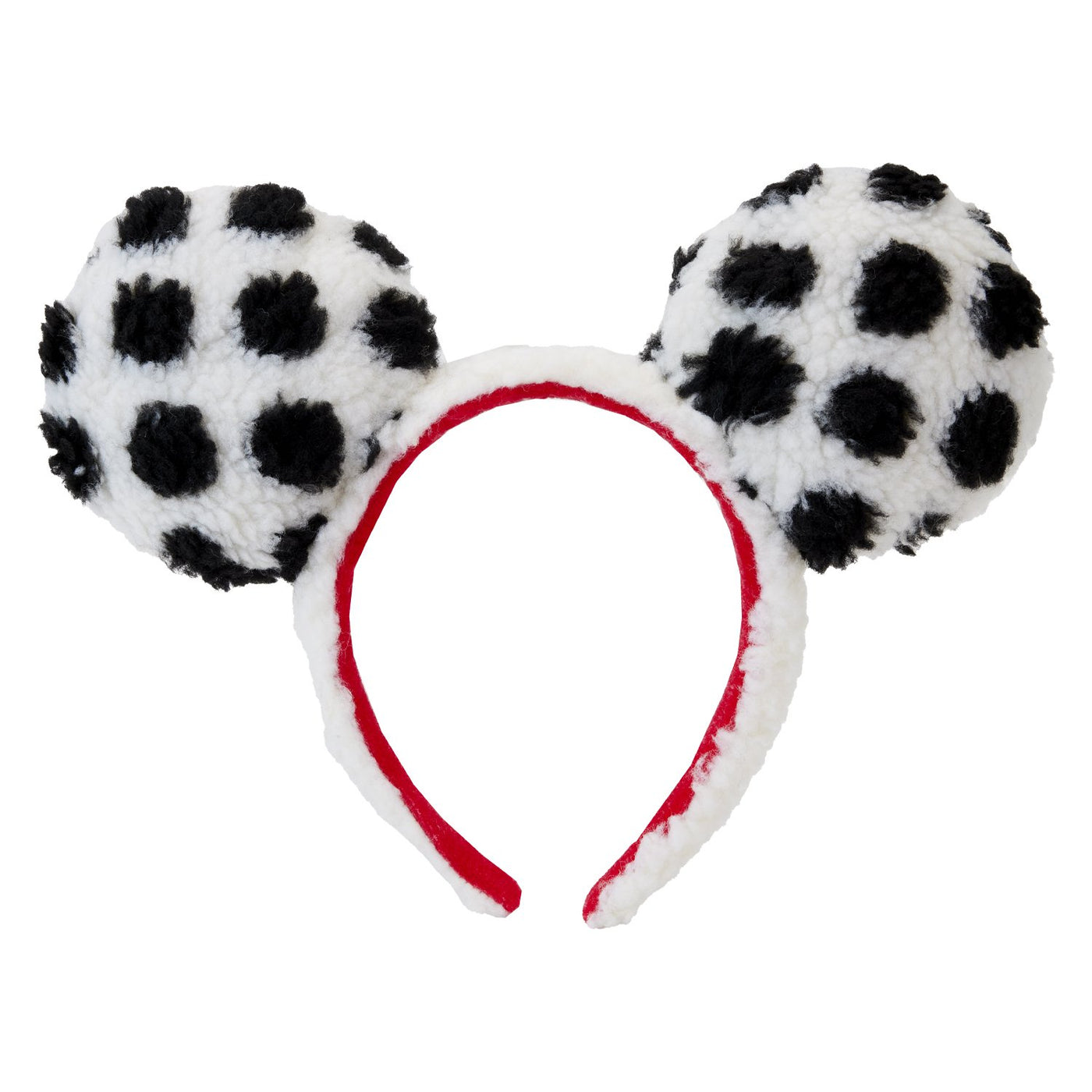 Loungefly Disney Minnie Rocks the Dots Sherpa Headband - Front without bow