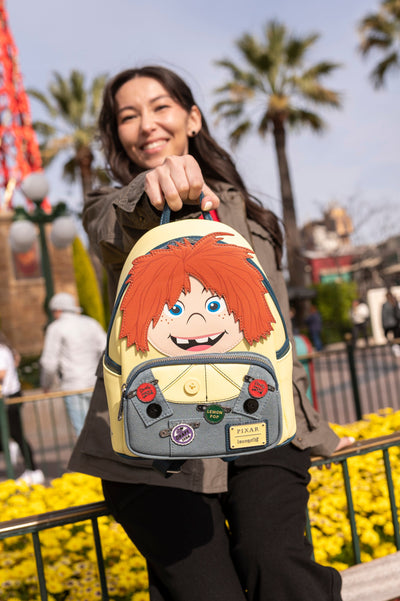 707 Street Exclusive - Loungefly Disney Pixar Up Young Ellie Cosplay Mini Backpack - Front With Model 2 - 671803437197