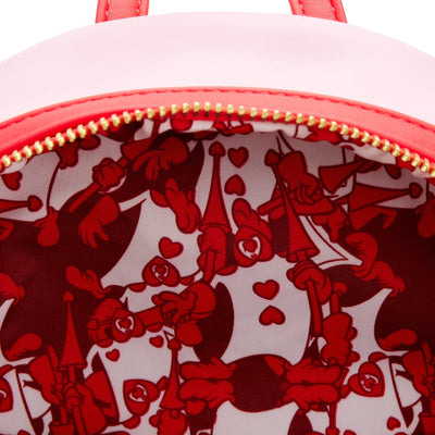Loungefly Disney Alice In Wonderland Painting The Roses Red Mini Backpack - Interior Lining