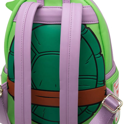 671803390911 - 707 Street Exclusive - Loungefly Nickelodeon TMNT Donatello Cosplay Mini Backpack - Back Close Up