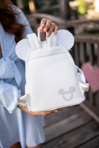 Loungefly Disney Minnie Sequin Wedding Mini Backpack - IRL Back