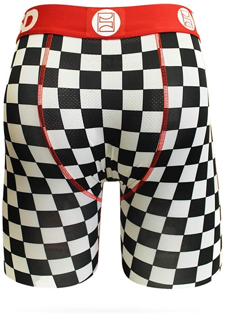 Red Roses with Checkers Boxer Brief