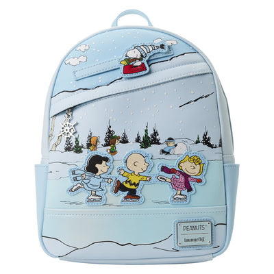 Loungefly Peanuts Charlie Brown Ice Skating Mini Backpack - Front