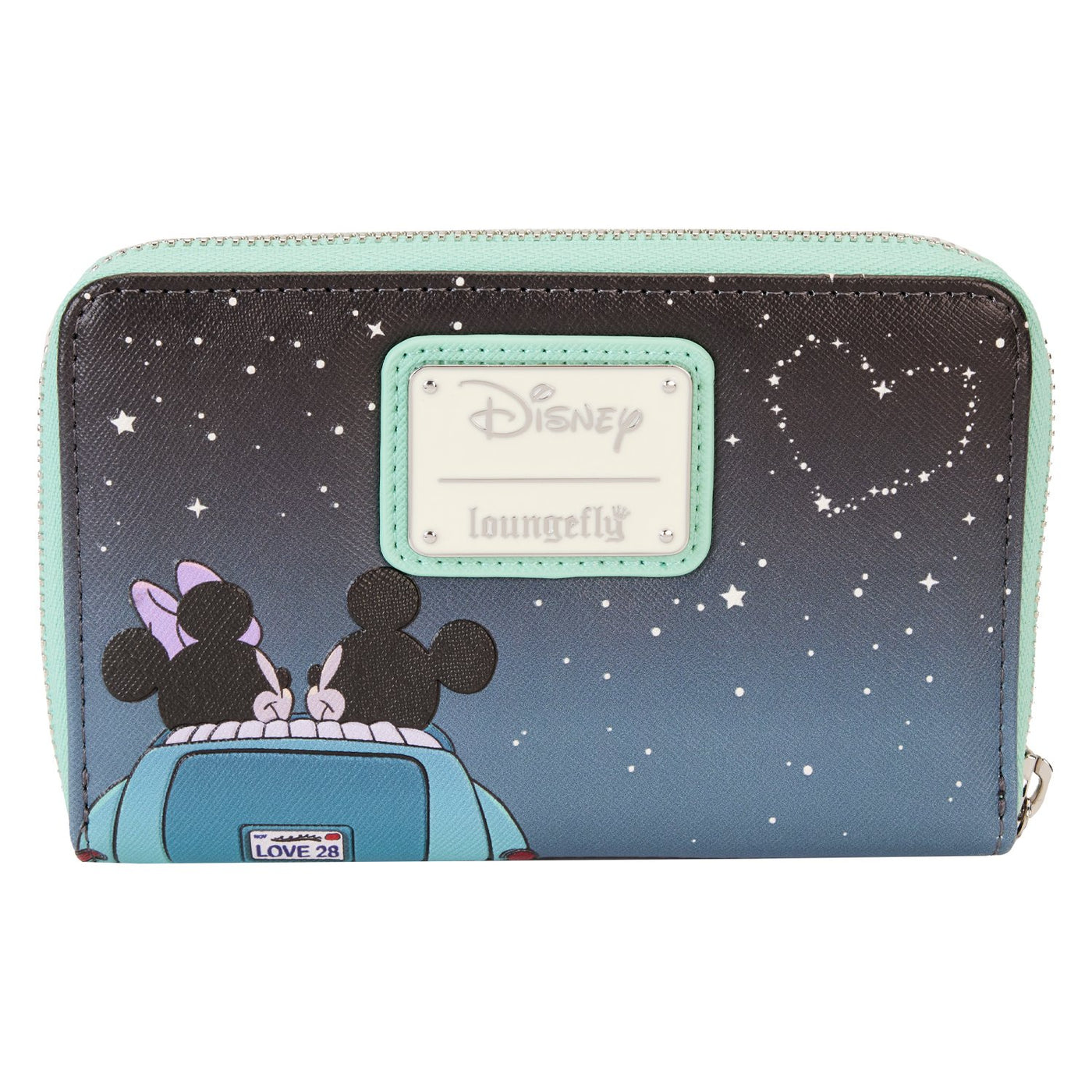 Loungefly Disney Mickey and Minnie Date Night Drive-In Zip-Around Wallet - Back