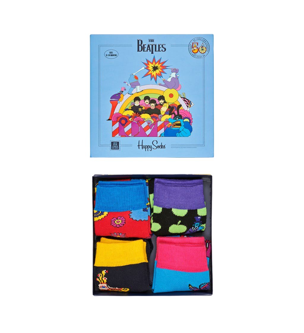 The Beatles Kids' 4-Pack Socks GIft Box