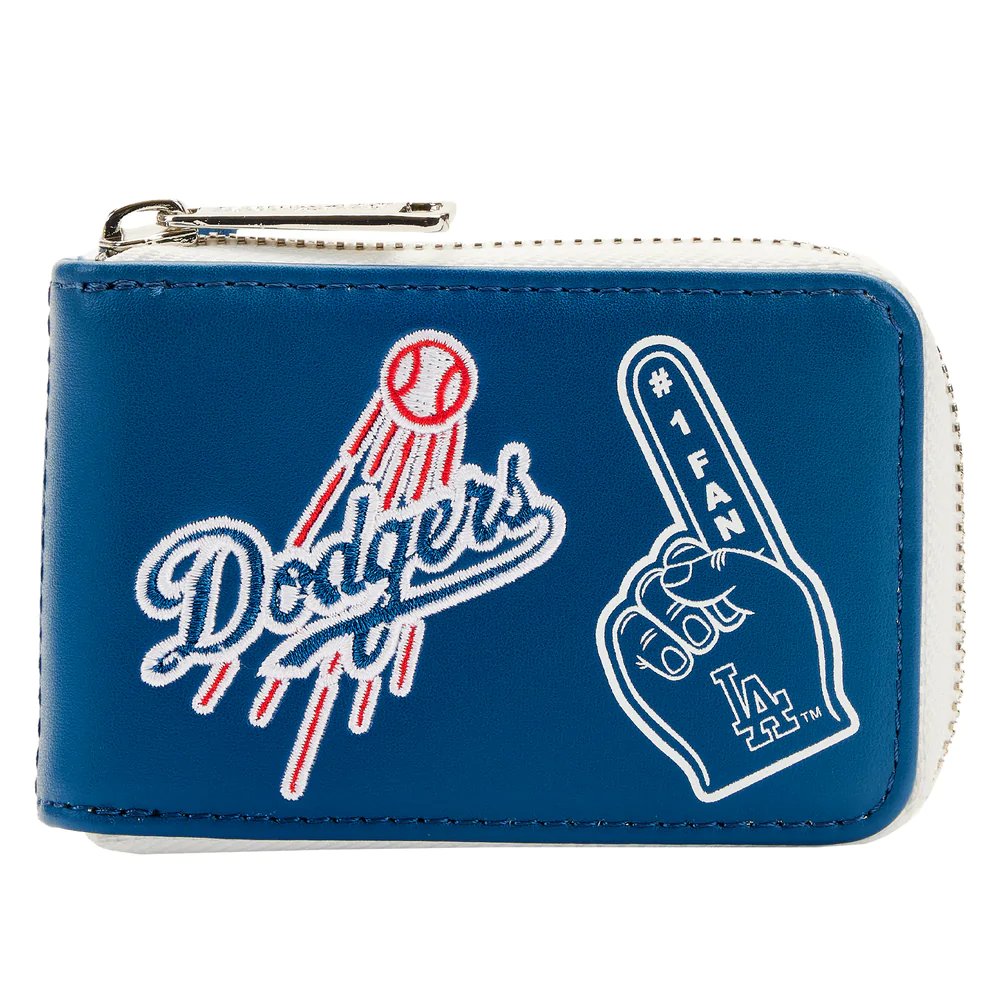 Loungefly MLB Los Angeles Dodgers Patches Accordion Wallet - Front