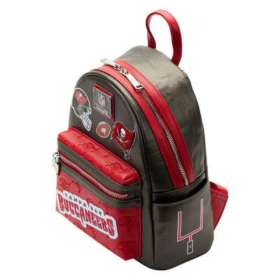 Loungefly NFL Tampa Bay Buccaneers Patches Mini Backpack - Top View