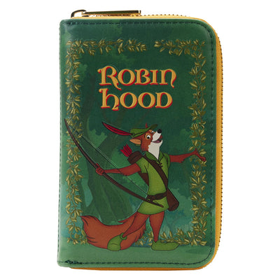 Loungefly Disney Classic Book Robin Hood Zip-Around Wallet - Front