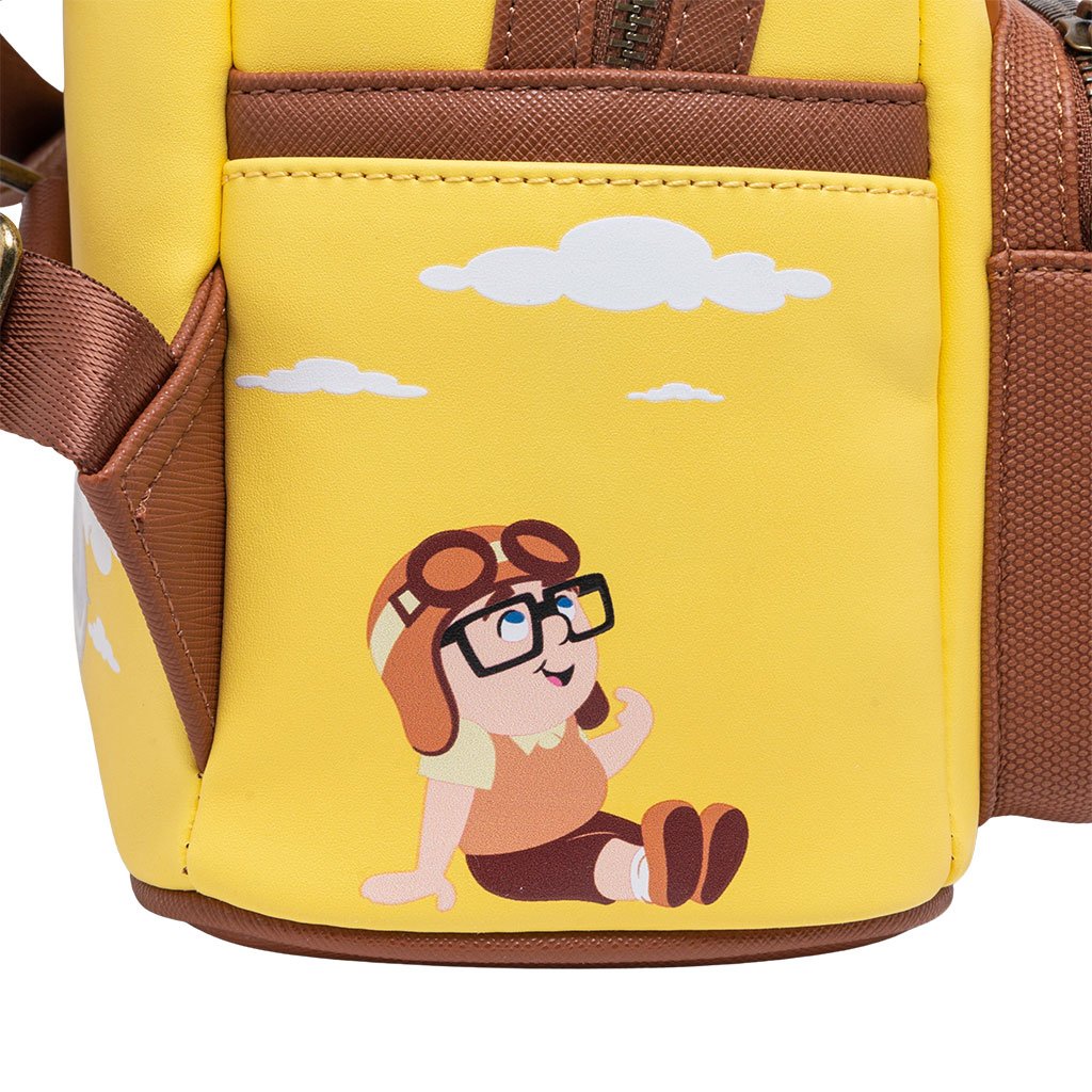 707 Street Exclusive - Loungefly Disney Pixar Up Young Carl Cosplay Mini Backpack with Removable Glasses - Carl Side Pocket