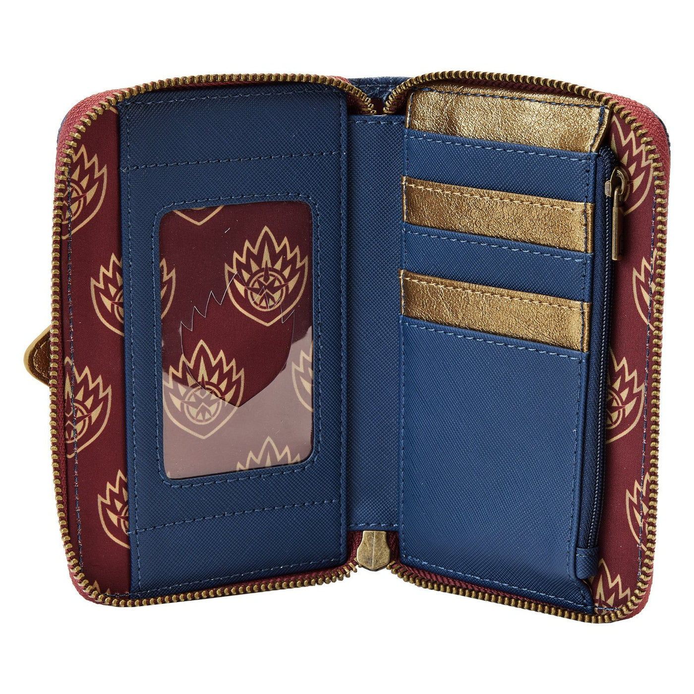 671803462526 - Loungefly Marvel Guardians of the Galaxy 3 Ravager Badge Zip-Around Wallet - Interior