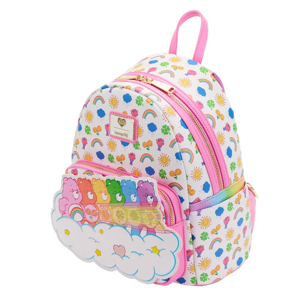 Loungefly Care Bears Stare Rainbow Mini Backpack - Side View