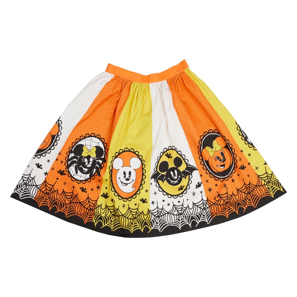 Stitch Shoppe by Loungefly Disney Mickey & Minnie Mouse Candy Corn Sandy Skirt - Front