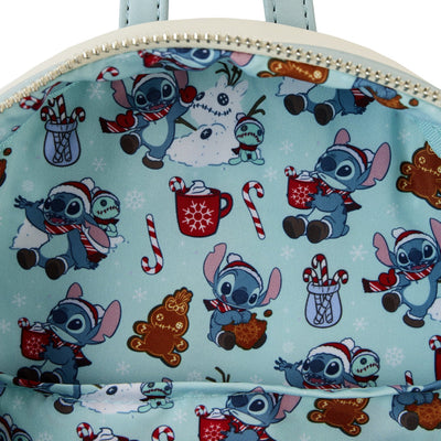 Loungefly Disney Stitch Snow Angel Cosplay Mini Backpack - Interior Lining