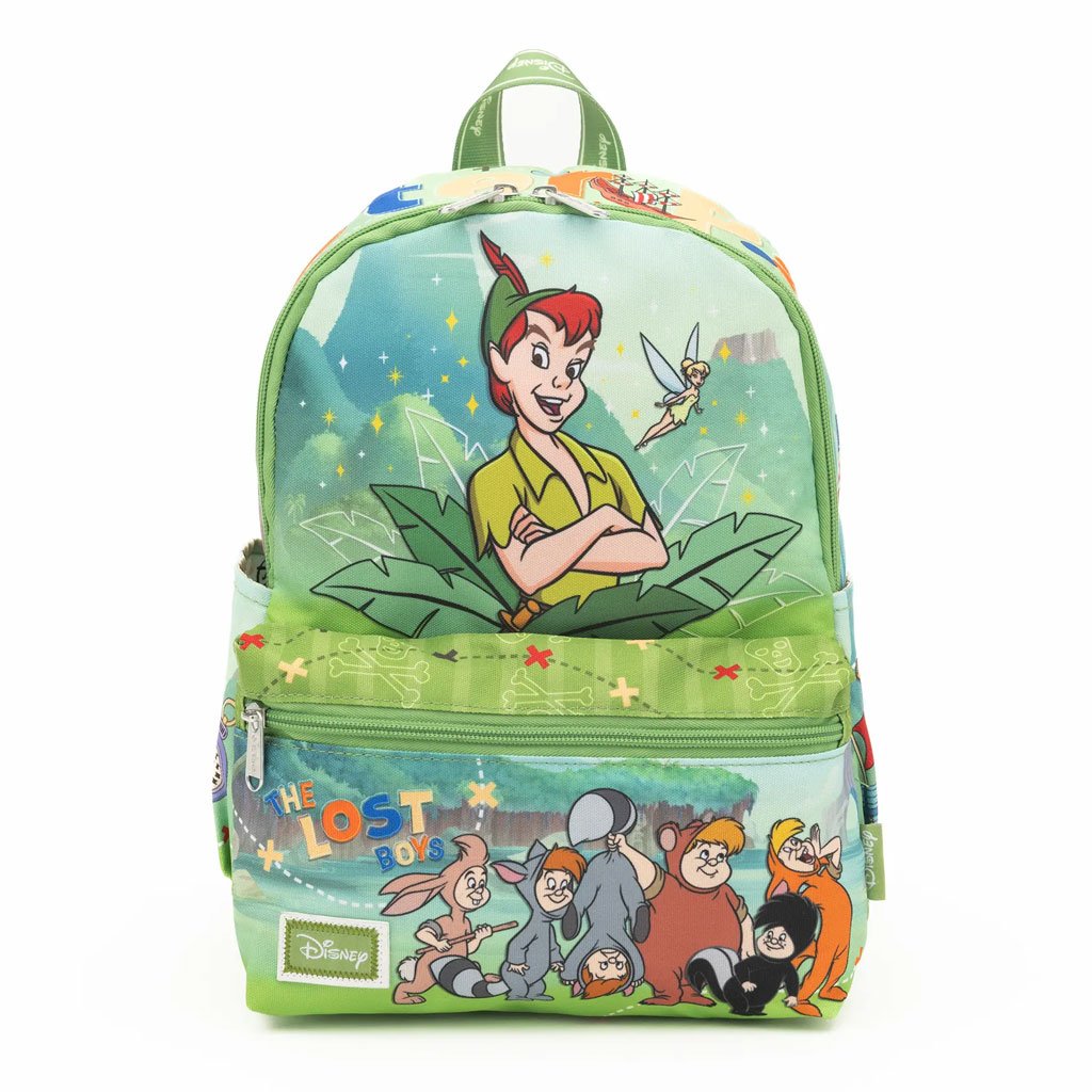 WondaPop Disney Peter Pan Neverland 13" Nylon Mini Backpack - Front