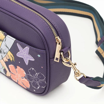 Wondapop Designer Series Disney Peter Pan Tinkerbell Floral Crossbody - Zipper