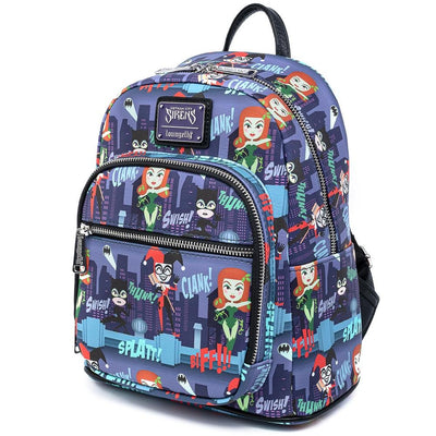 DC Comics Gotham City Sirens Allover Print Mini Backpack