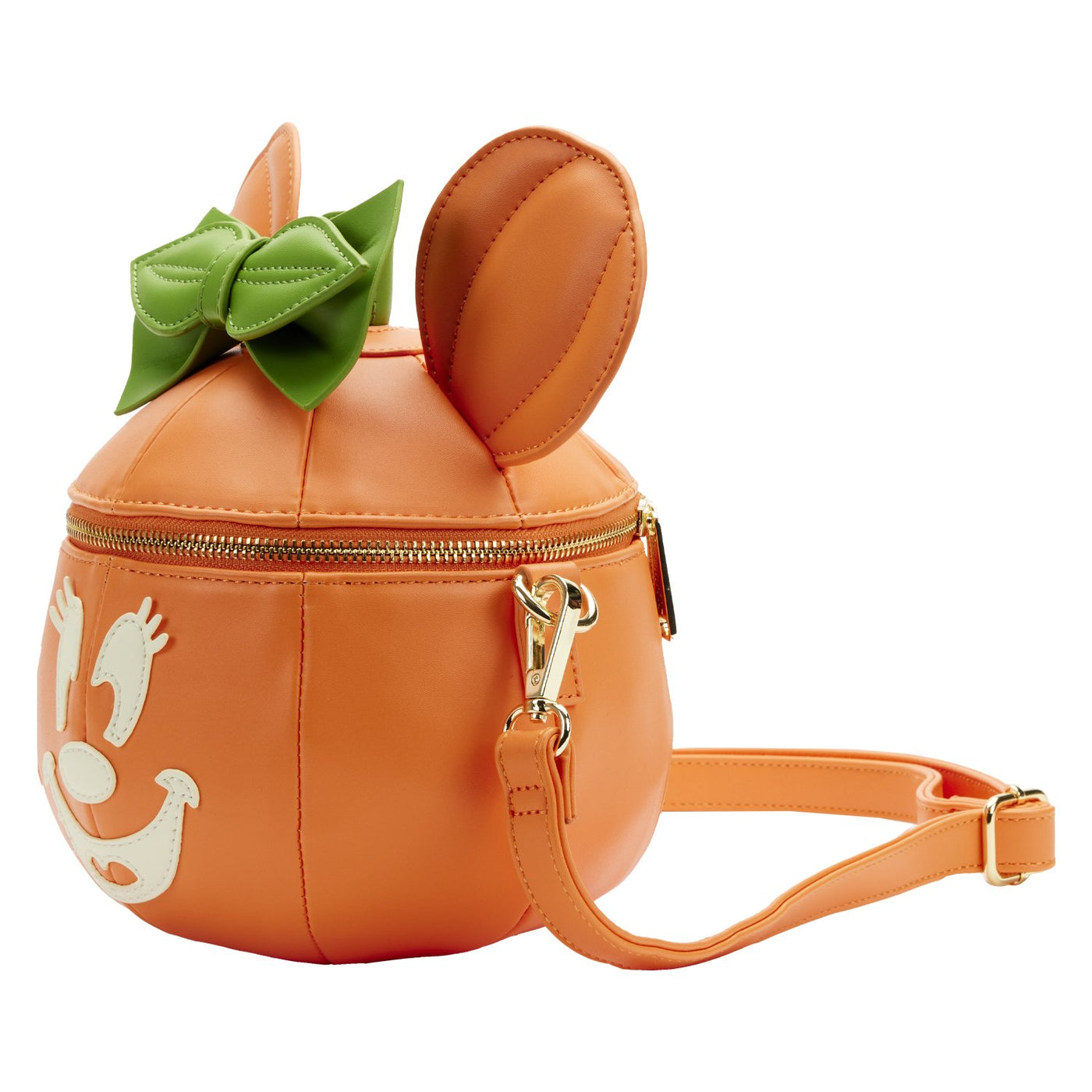 Loungefly Disney Glow Face Pumpkin Minnie Figural Crossbody - Side View