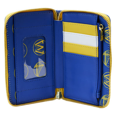 671803451834 - Loungefly NBA Golden State Warriors Patch Icons Zip-Around Wallet - Interior