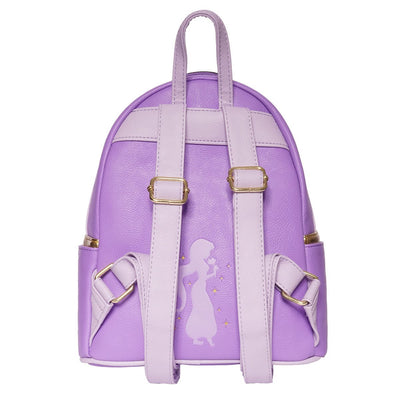 Loungefly Disney Aladdin Jasmine Purple Cosplay Mini Backpack - Entertainment Earth Ex - Loungefly mini backpack back