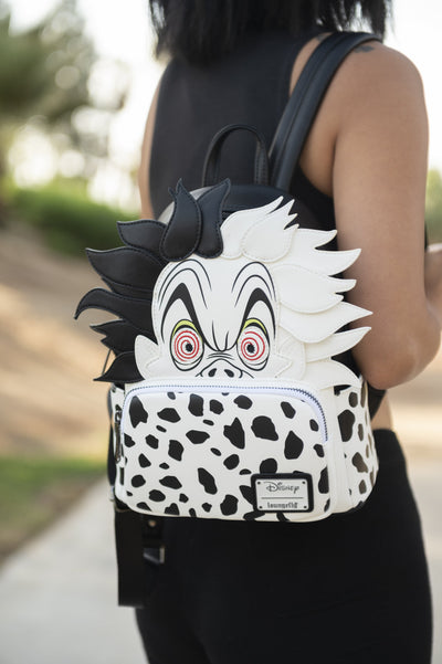 Disney Villains 101 Dalmatians Cruella de Vil Spots Cosplay Mini Backpack