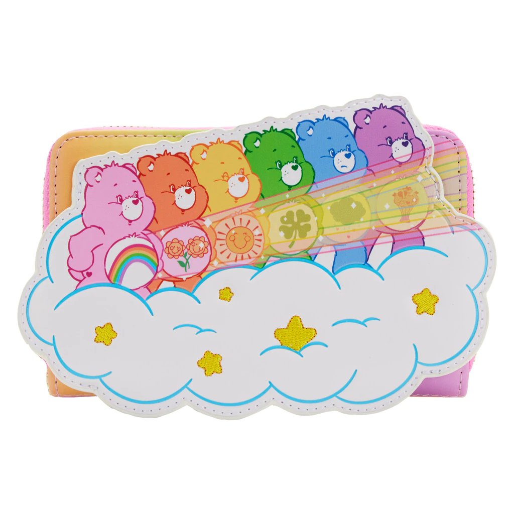 Loungefly Care Bears Stare Rainbow Zip-Around Wallet - Front