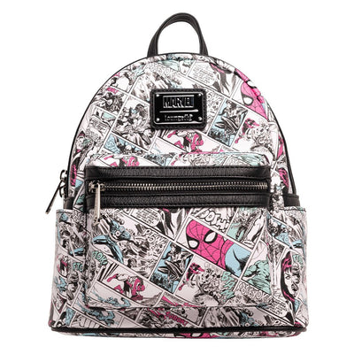 707 Street Exclusive - Loungefly Marvel Retro Comics Allover Print Mini Backpack - Front
