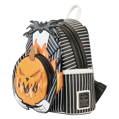 Loungefly Disney Nightmare Before Christmas Jack Pumpkin Head Mini Backpack - Side View