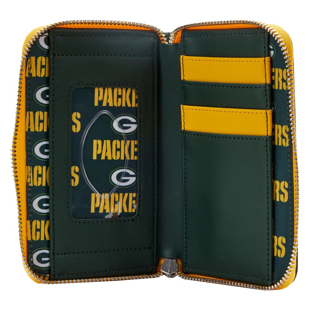Loungefly NFL Greenbay Packers Patches Zip-Around Wallet - Interior Lining