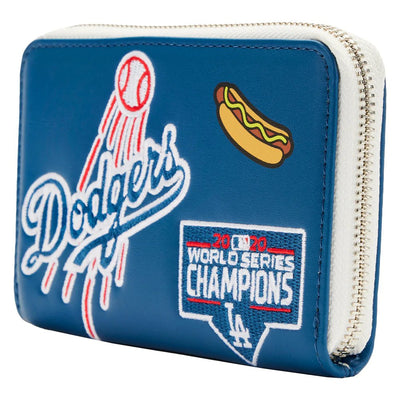Loungefly MLB Los Angeles Dodgers Patches Zip-Around Wallet - Side