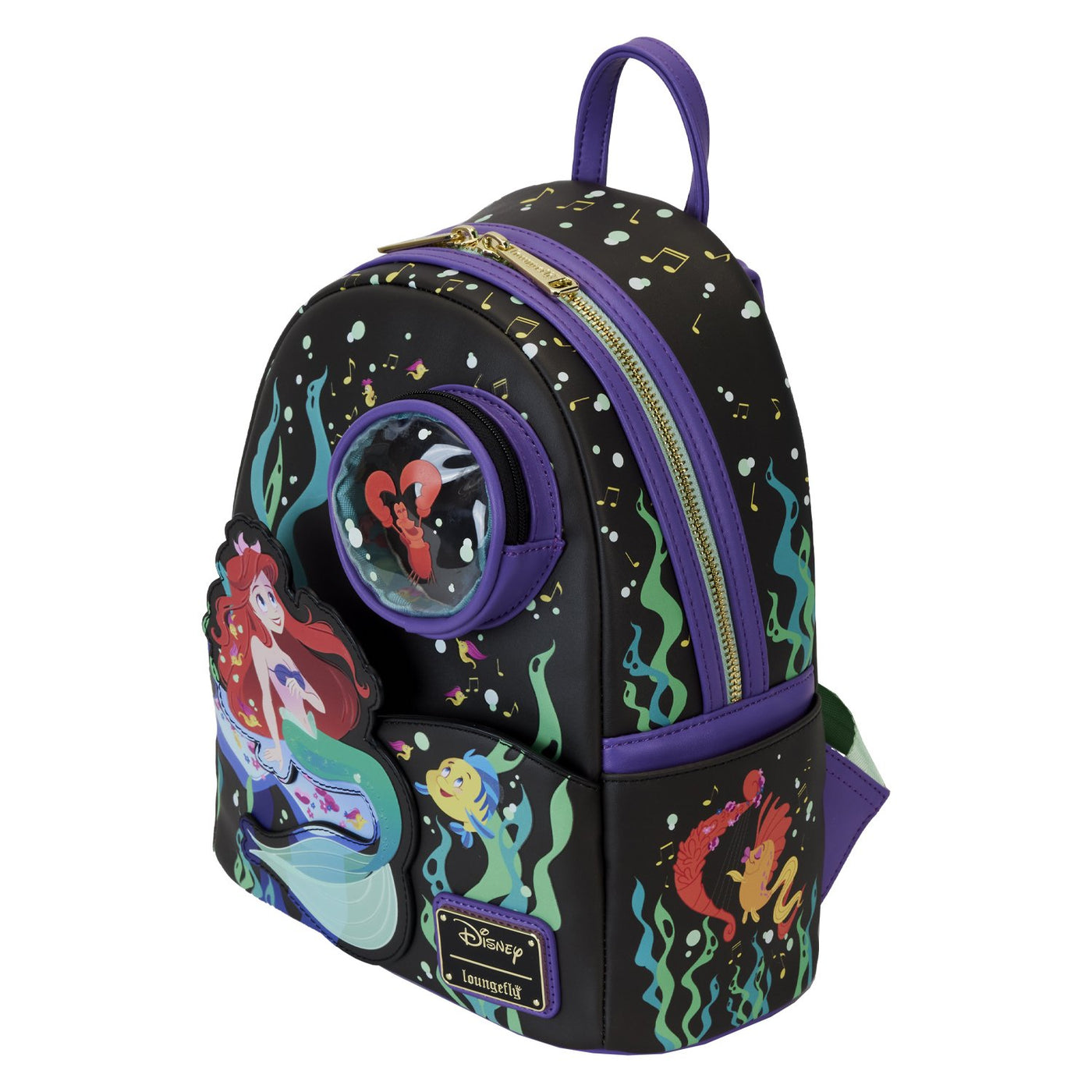 Loungefly Disney The Little Mermaid 35th Anniversary Life is the Bubbles Mini Backpack - Top VIew