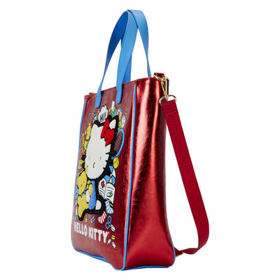 Loungefly Sanrio Hello Kitty 50th Anniversary Metallic Tote Bag with Coin Bag - Side View