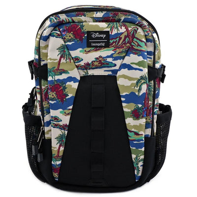 LOUNGEFLY X LILO AND STITCH CAMO NYLON BACKPACK - FRONT