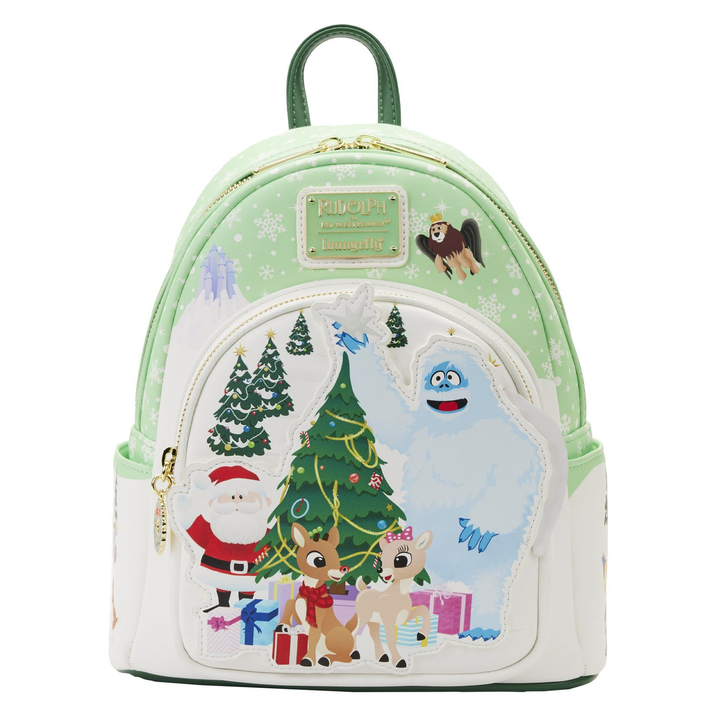 Loungefly Rudolph Holiday Group Mini Backpack - Front