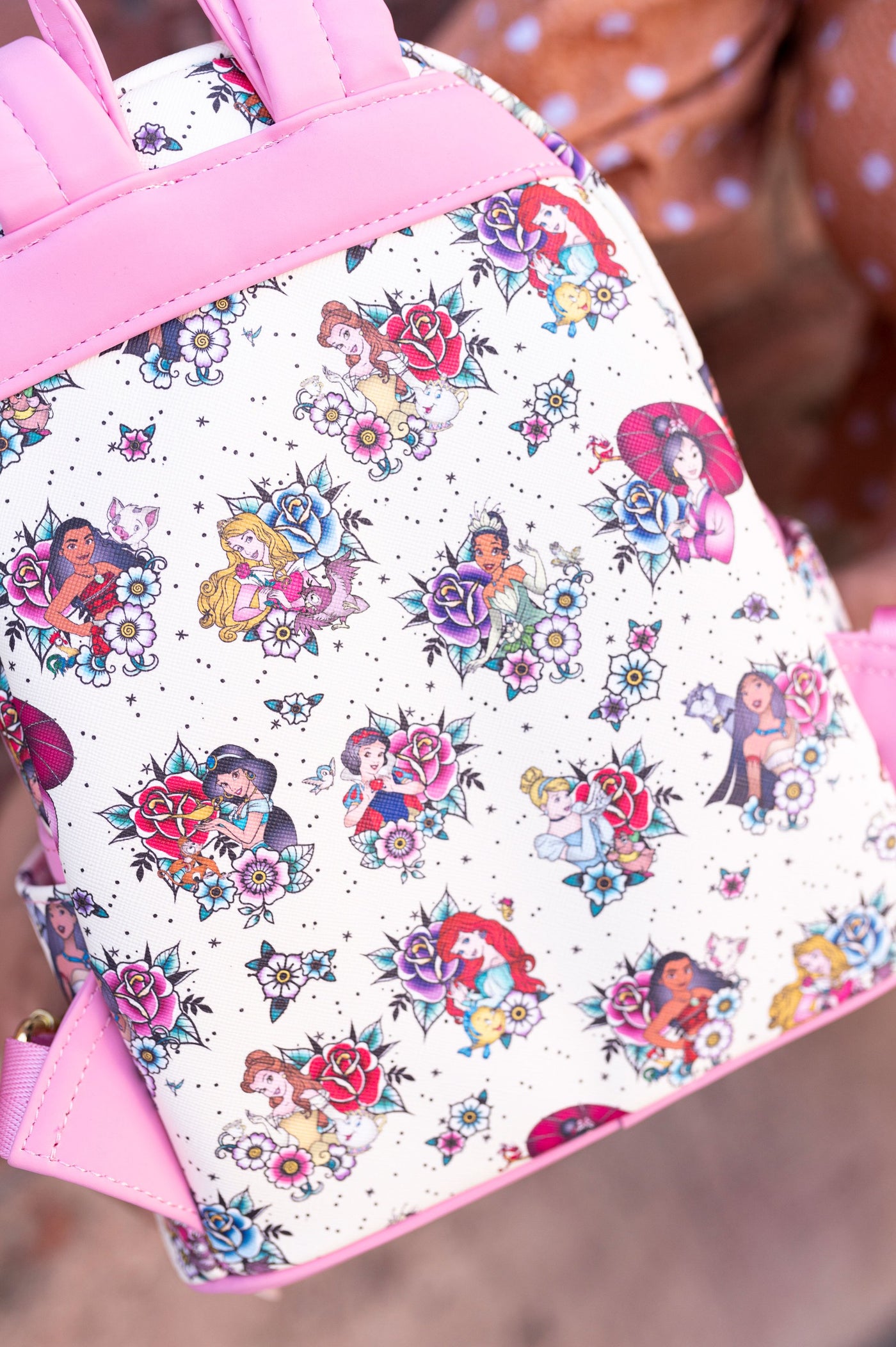 Loungefly Disney Princess Tattoo Allover Print Mini Backpack - IRL Back