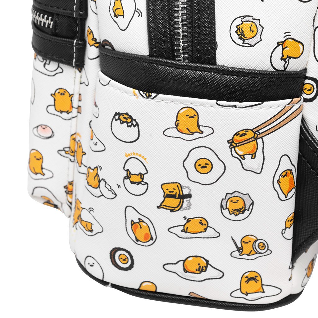 707 Street Exclusive - Loungefly Sanrio Gudetama The Lazy Egg Mini Backpack - Side Pocket