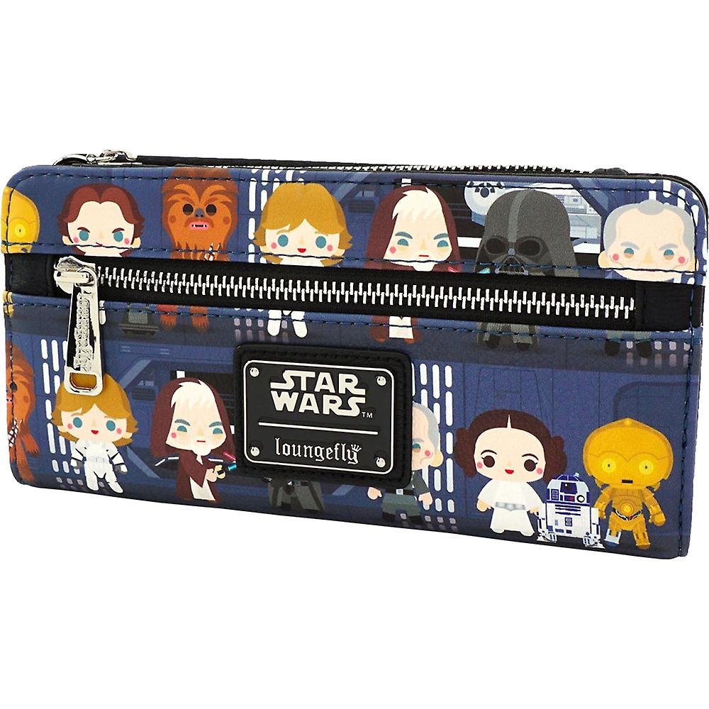 Loungefly x Star Wars Death Star Chibi Characters Printed Wallet - SIDE