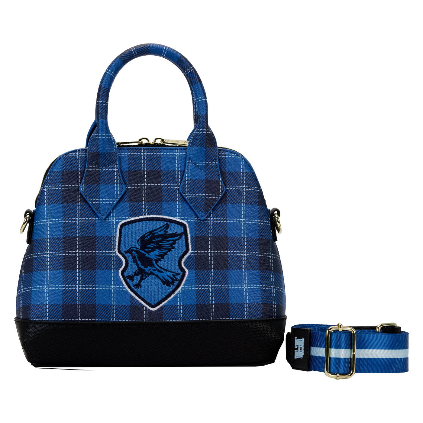 Loungefly Warner Brothers Harry Potter Varsity Ravenclaw Plaid Crossbody - Front