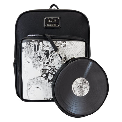 Loungefly The Beatles Revolver Album with Record Pouch Mini Backpack - Removable Disk