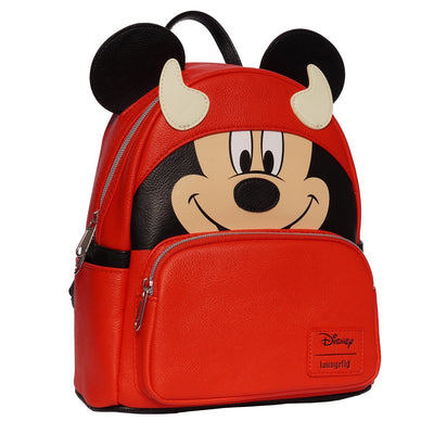 Loungefly Disney Mickey Mouse Devil Mickey Mini Backpack - Entertainment Earth Ex - Side View