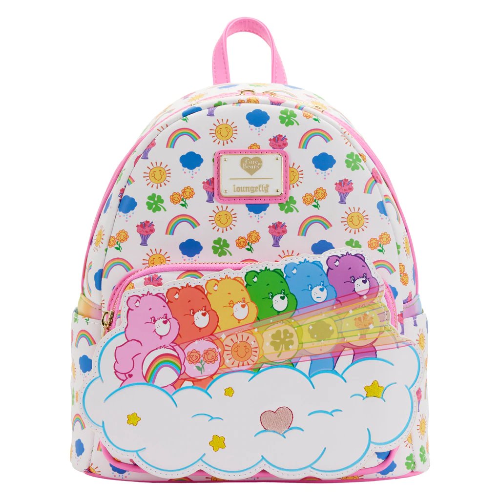 Loungefly Care Bears Stare Rainbow Mini Backpack - Front