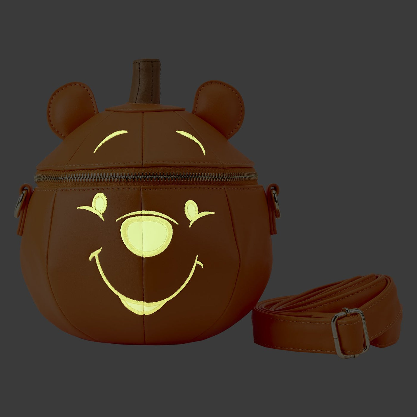 Loungefly Disney Winnie the Pooh Pumpkin Crossbody - Front Glow