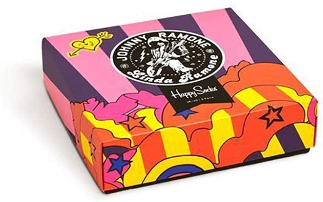 Happy Socks Linda and Johnny Ramone Gift Box 3-Pairs