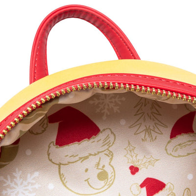 707 Street Exclusive - Loungefly Disney Santa Winnie the Pooh Cosplay Mini Backpack - Interior Lining
