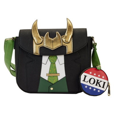 Loungefly Marvel Loki For President Cosplay Crossbody - Front