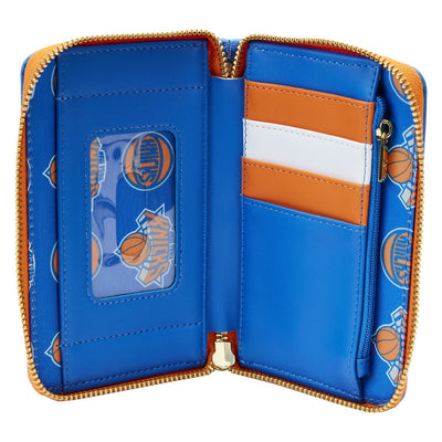 671803451858 - Loungefly NBA New York Knicks Patch Icons Zip-Around Wallet - Interior
